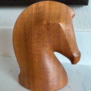 Hermes Mahogany Samarcande Horsehead Paperweight
